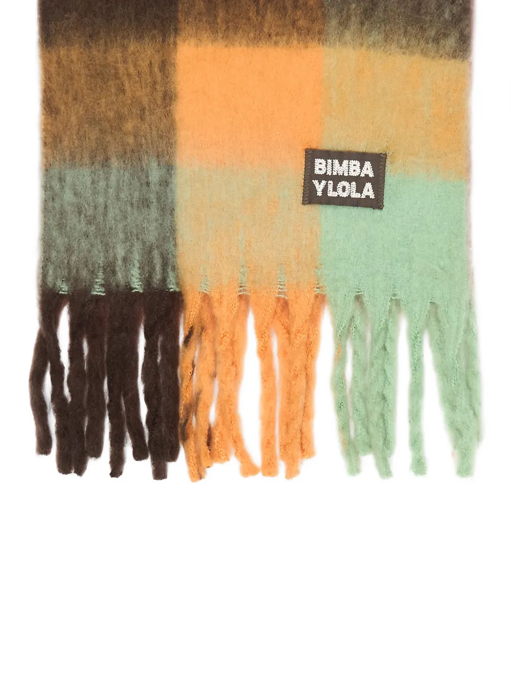Bimba y Lola check fringed scarf | Image 2