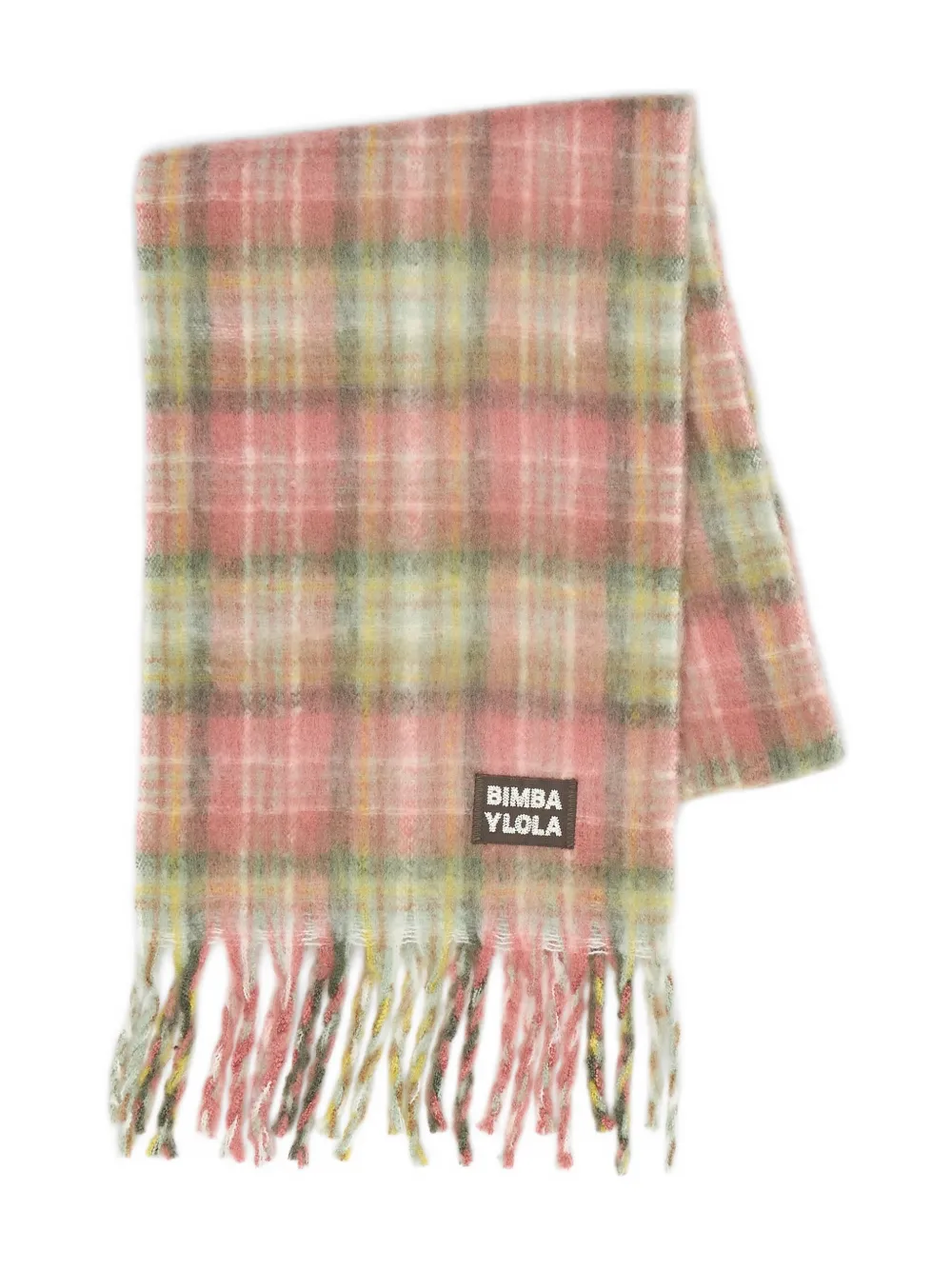 Bimba Y Lola Plaid Fringed Scarf In Multi