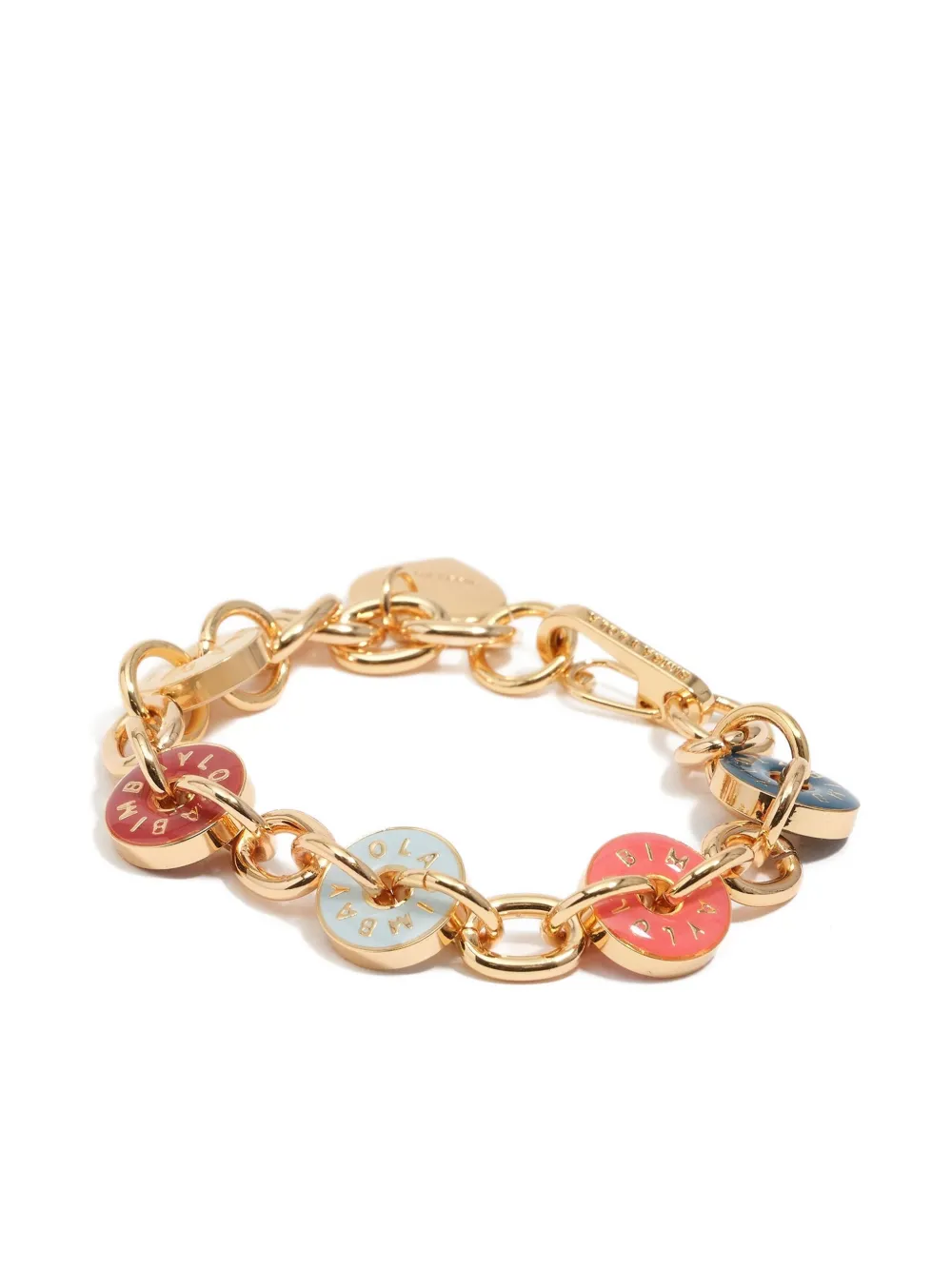 Bimba Y Lola Logo-charm Chain Bracelet In Gold