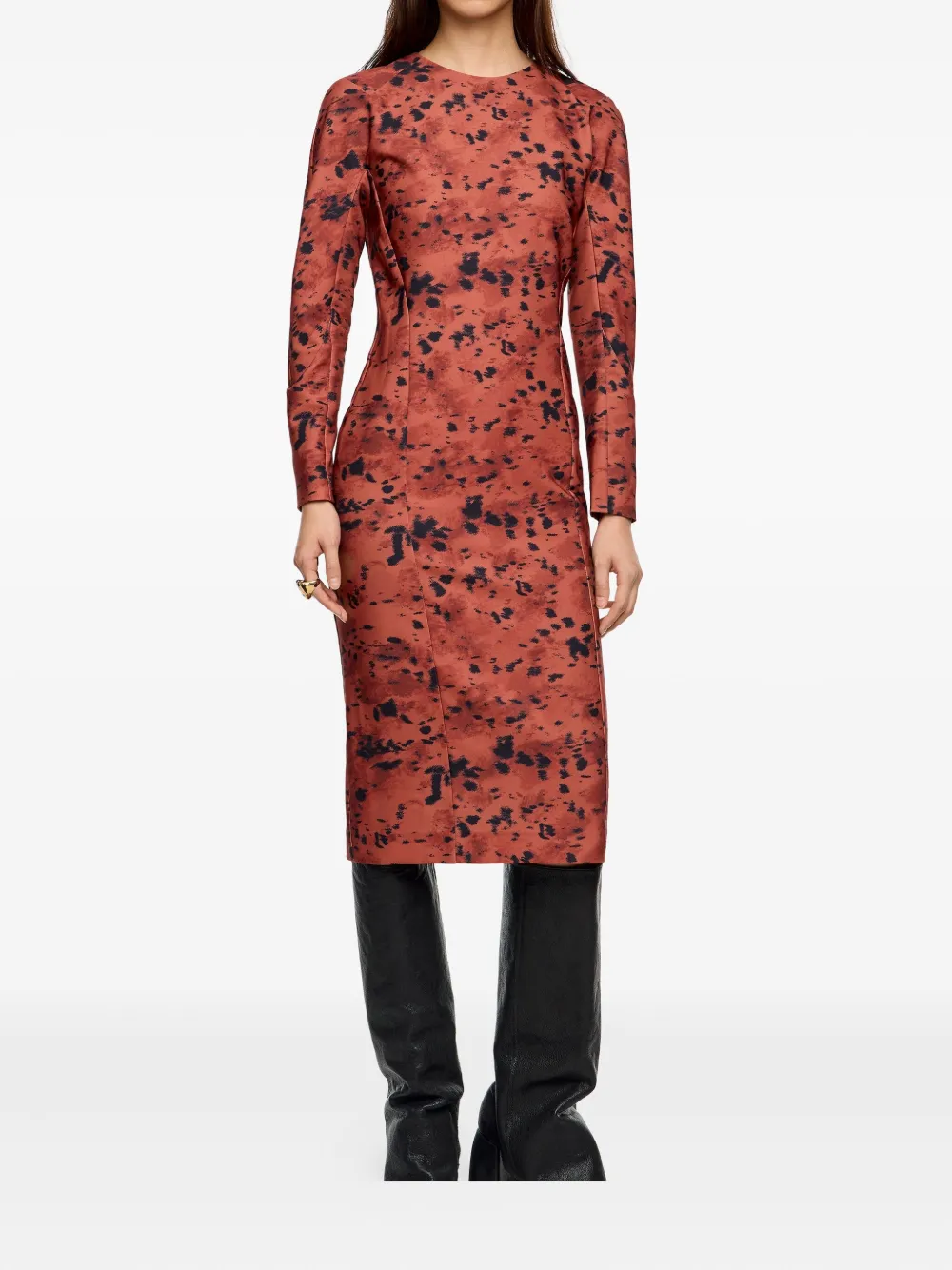 Bimba y Lola Jurk met lange mouwen - Bruin