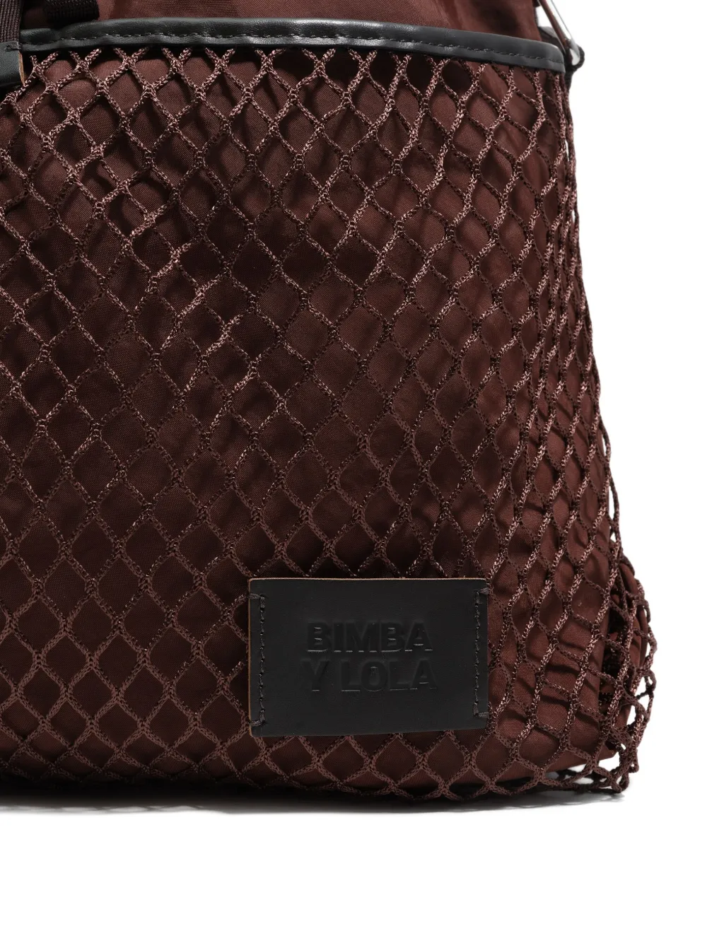 Bimba Y Lola Medium Net-panel Shoulder Bag In Brown