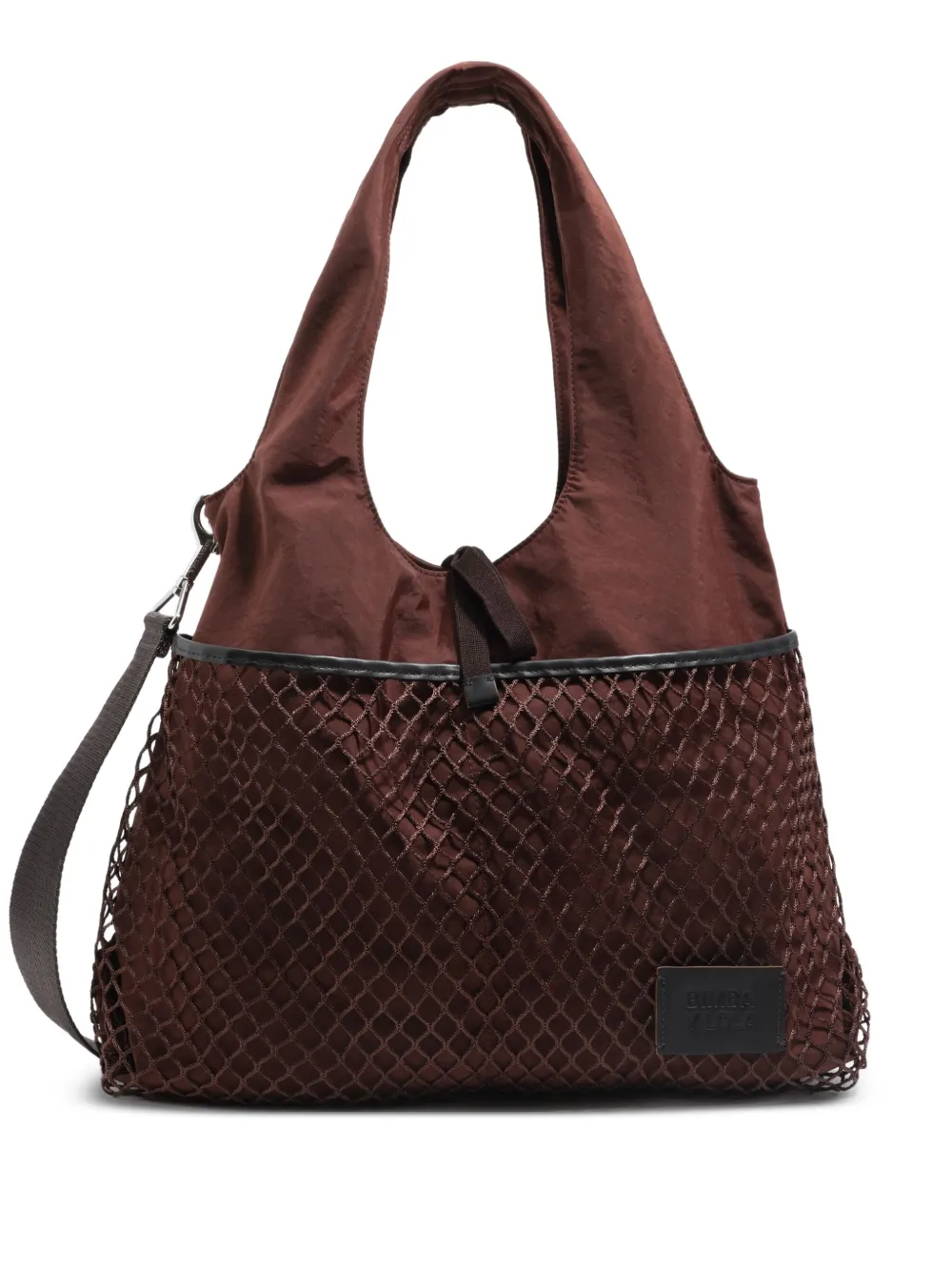 Bimba y Lola medium net-panel shoulder bag | Brown | Image 1