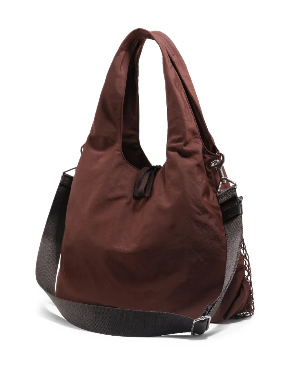 Bimba Y Lola Medium Net-panel Shoulder Bag In Brown