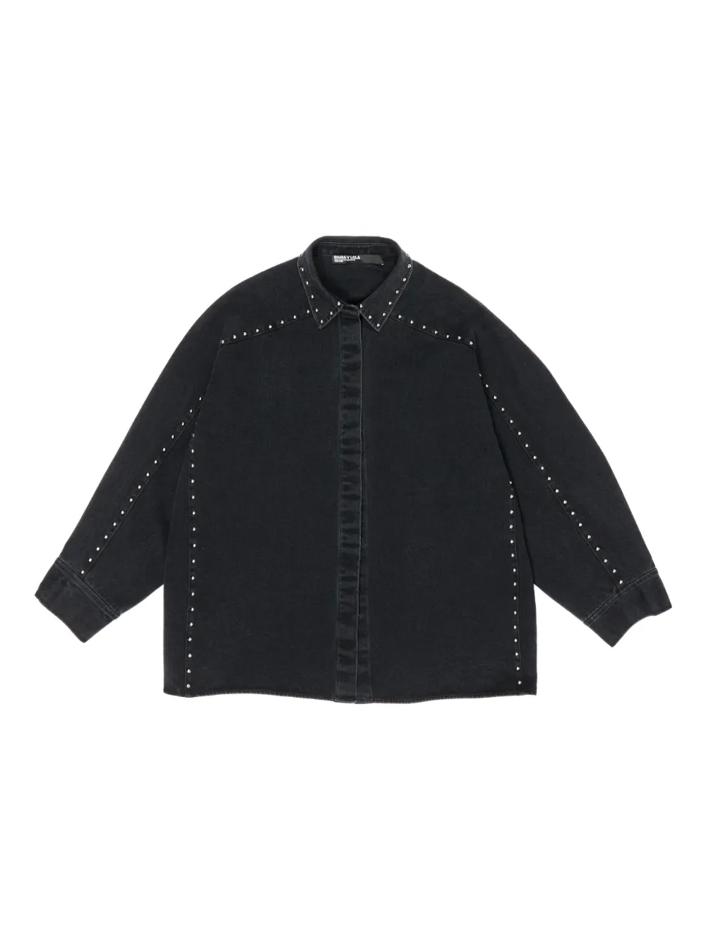 Bimba Y Lola Studded Shirt In Black