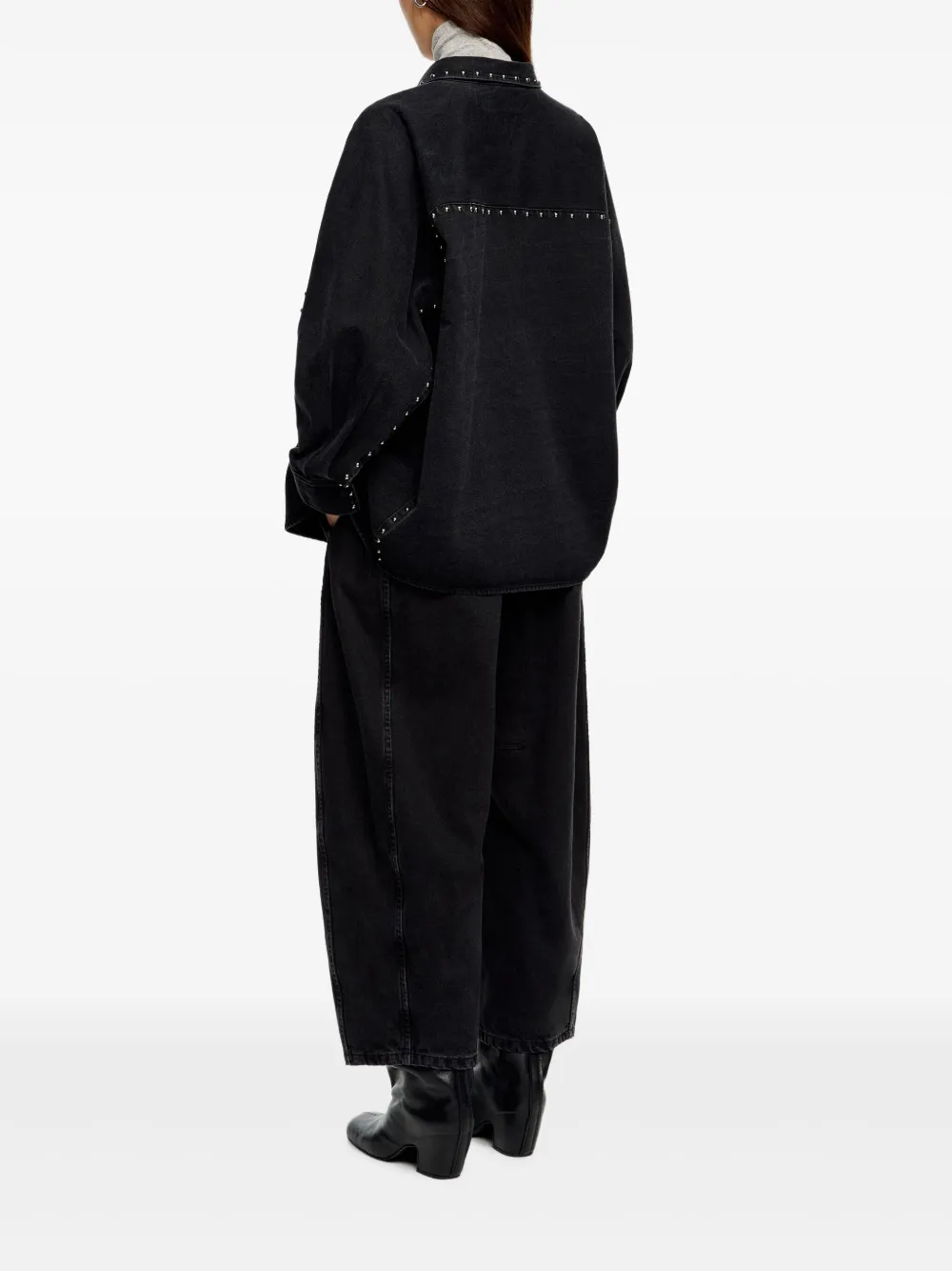 Bimba Y Lola Studded Shirt In Black