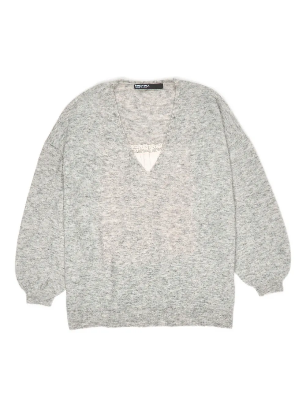 Bimba y Lola haut manches-longues à col v | gris | Image 1