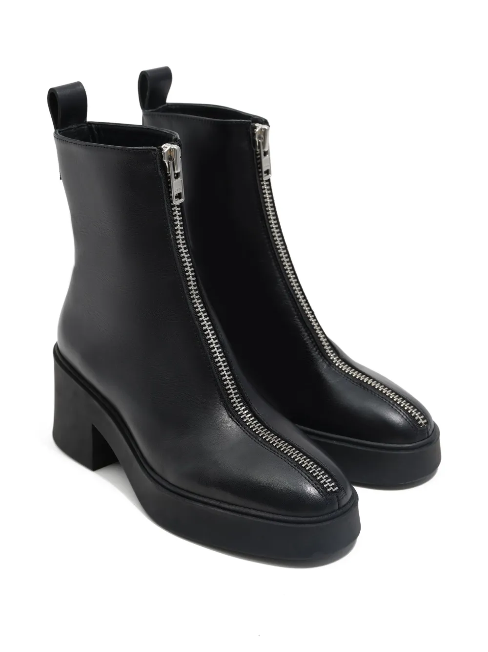 Bimba Y Lola 70mm Zip Leather Boots In Black