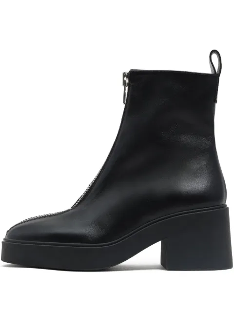 Bimba y Lola 70mm zip leather boots