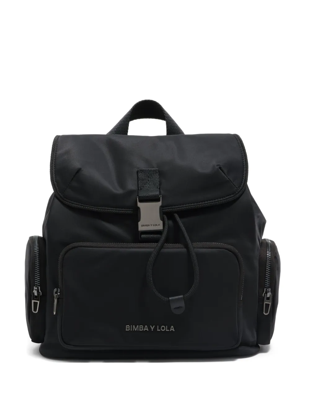 Bimba Y Lola Medium Flap-pocket Backpack In Black