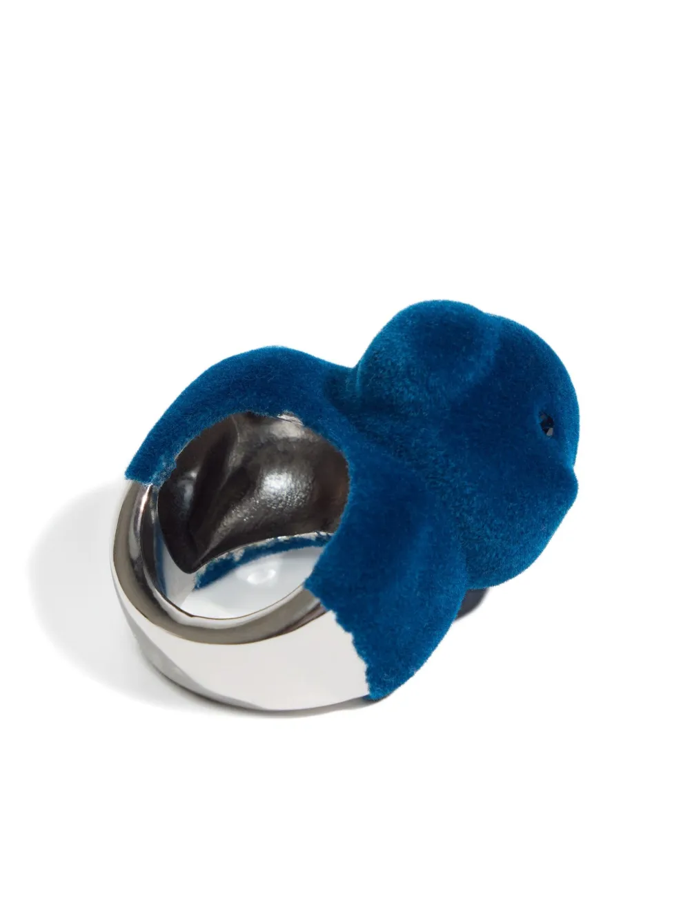 Bimba Y Lola Flocked Dog Ring In Blue