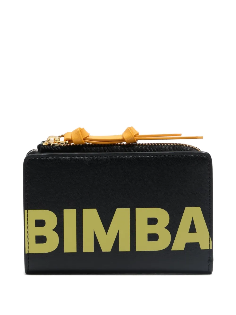 Bimba Y Lola Leather Flap Wallet In Black