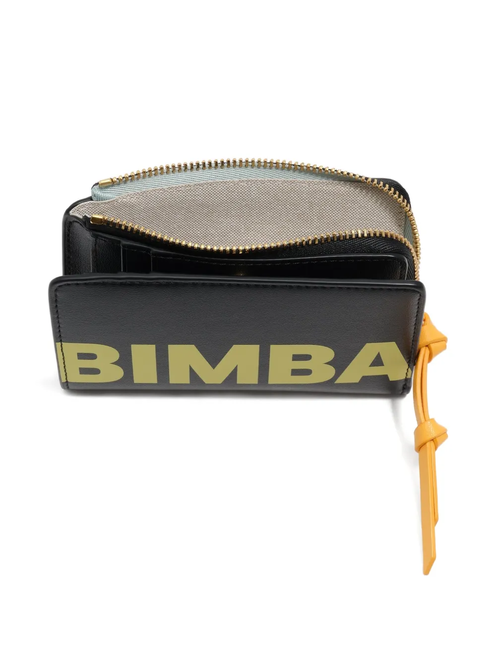 Bimba Y Lola Leather Flap Wallet In Black