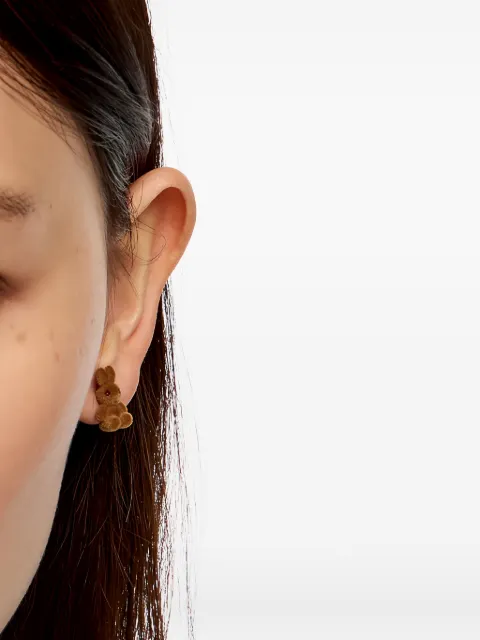 Bimba y Lola pendientes con diseño de conejo afelpado