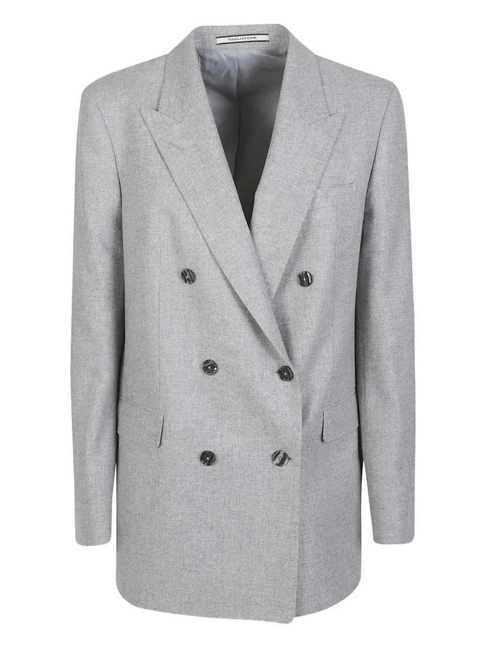 Tagliatore Double-breasted Blazer In Gray