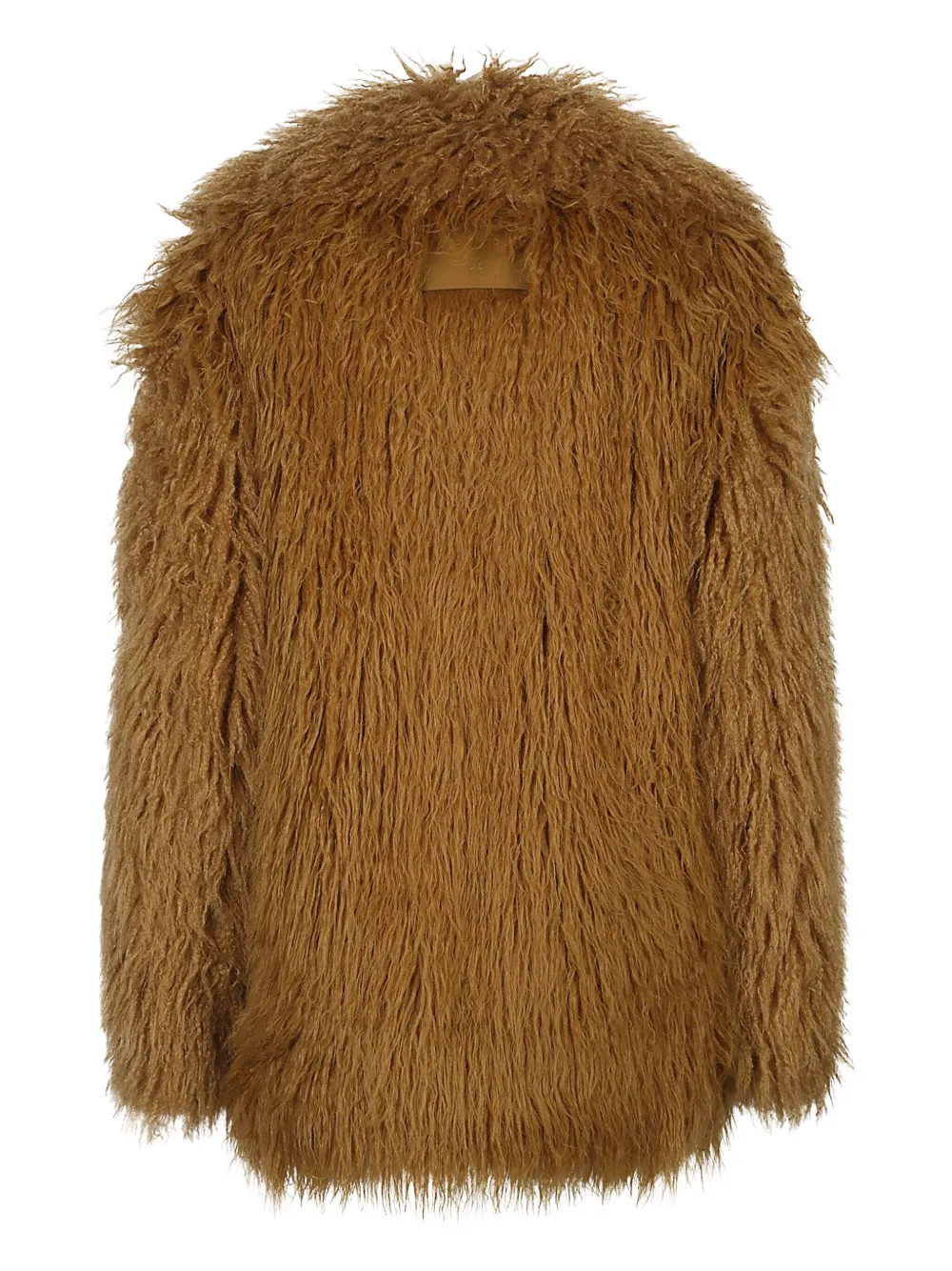 Patrizia Pepe Wide-lapel Coat In Brown
