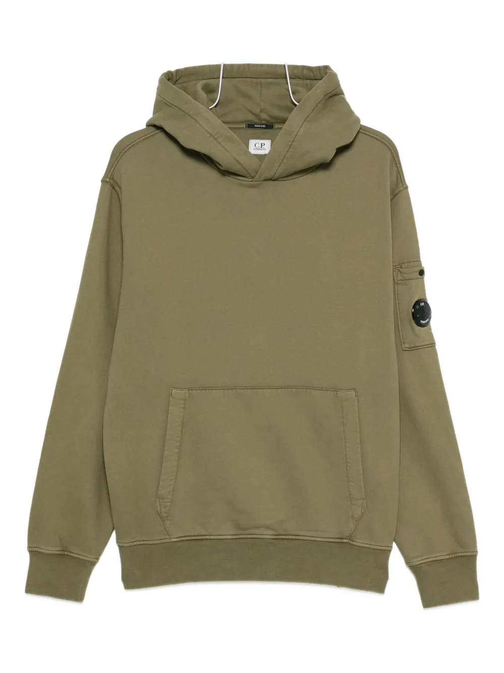 C.P. Company Lens-detail cotton hoodie - Verde