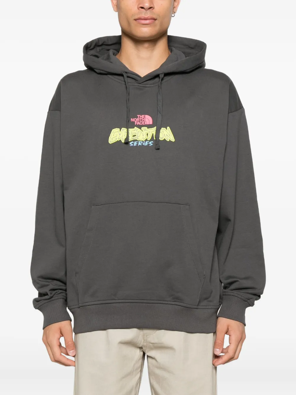 The North Face Hoodie met print Grijs