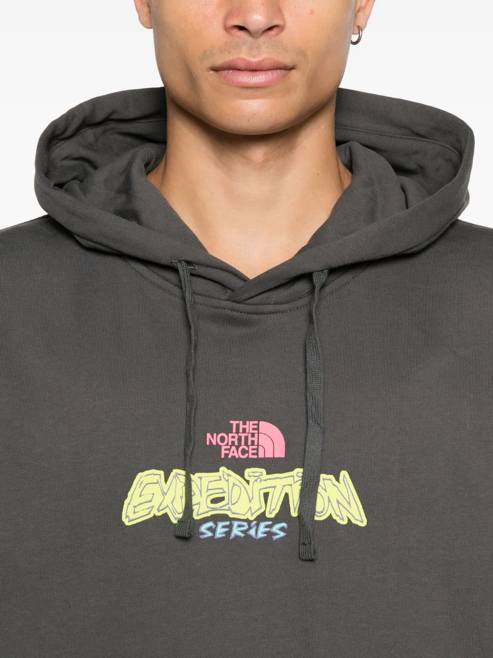 The North Face Hoodie met print Grijs
