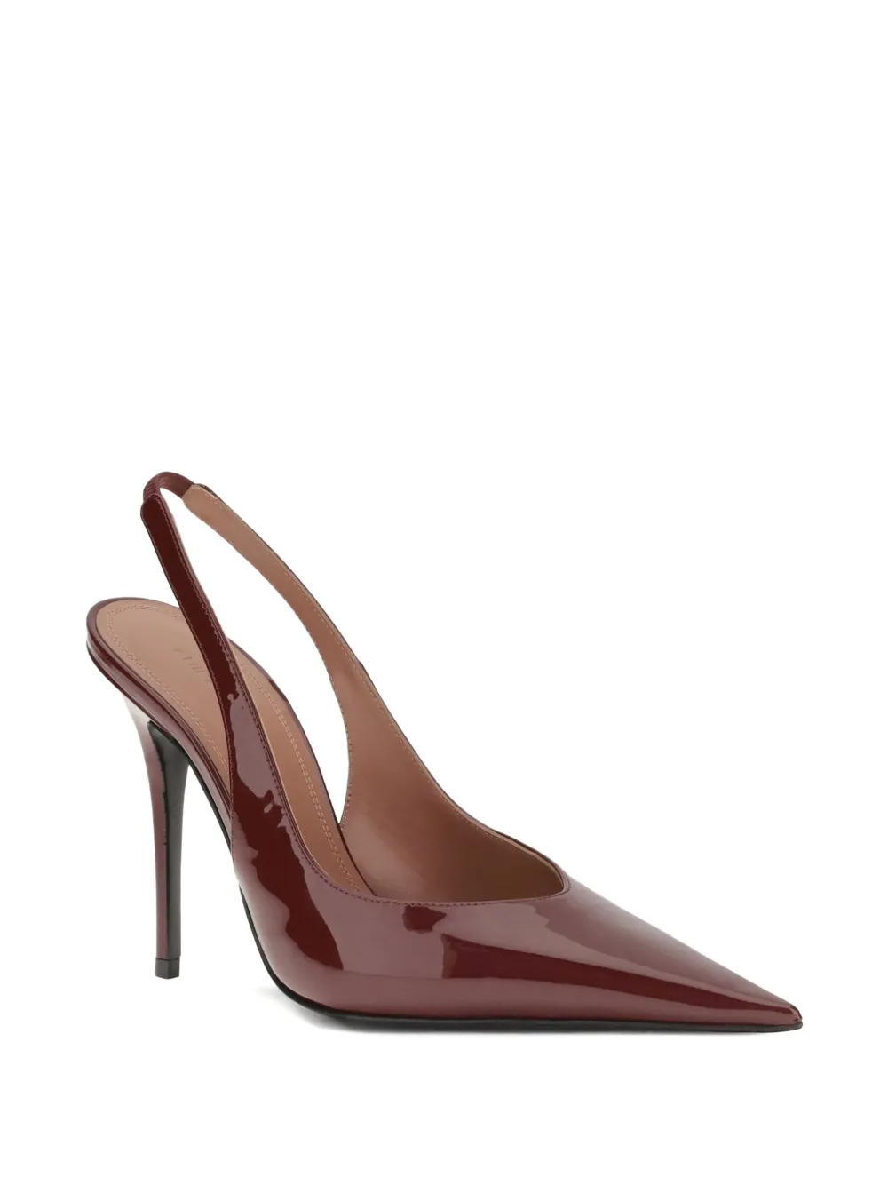 Amina Muaddi 105 mm Anok Sling slingback pumps met puntige neus Rood