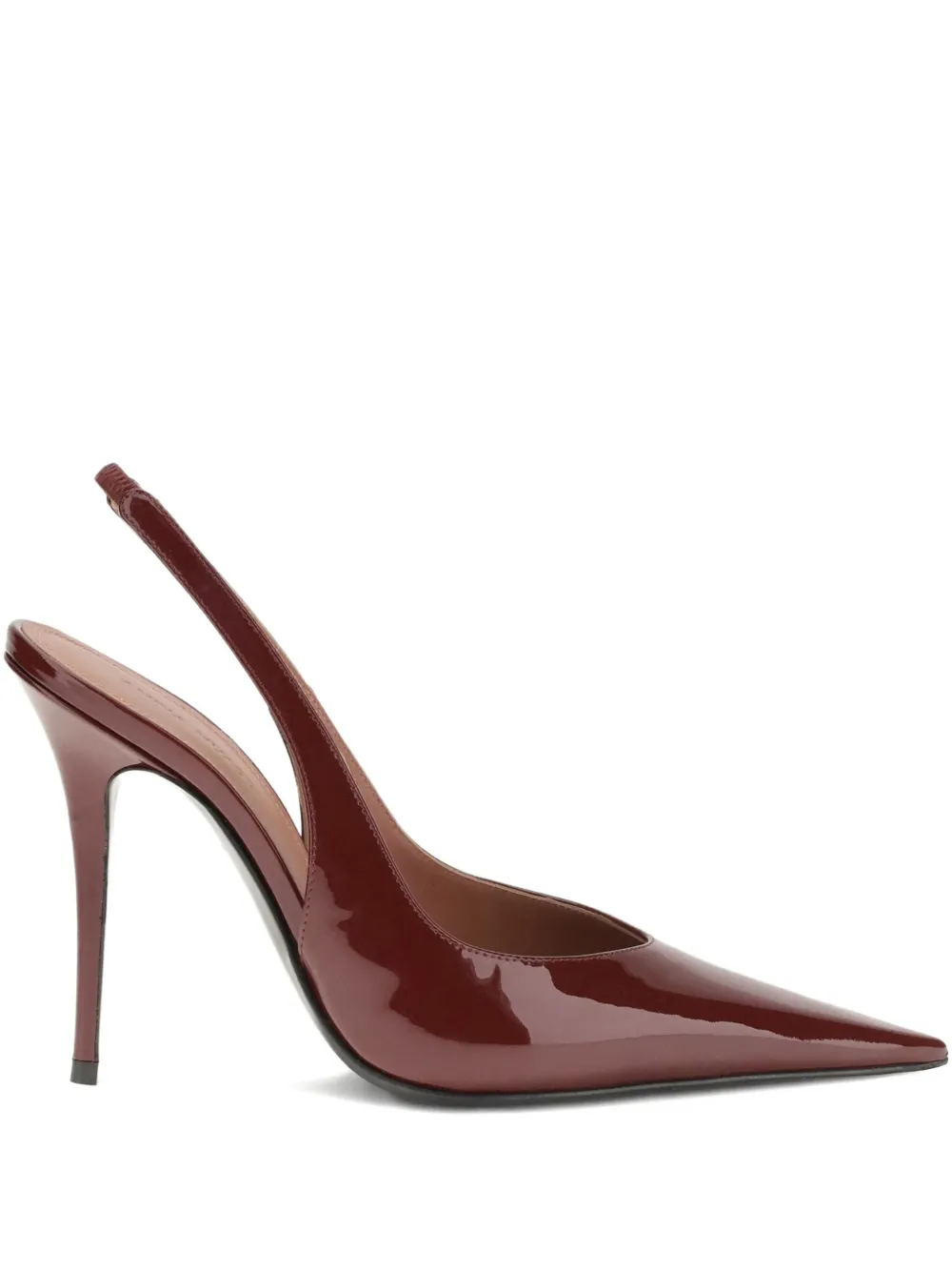 Amina Muaddi 105 mm Anok Sling slingback pumps met puntige neus Rood