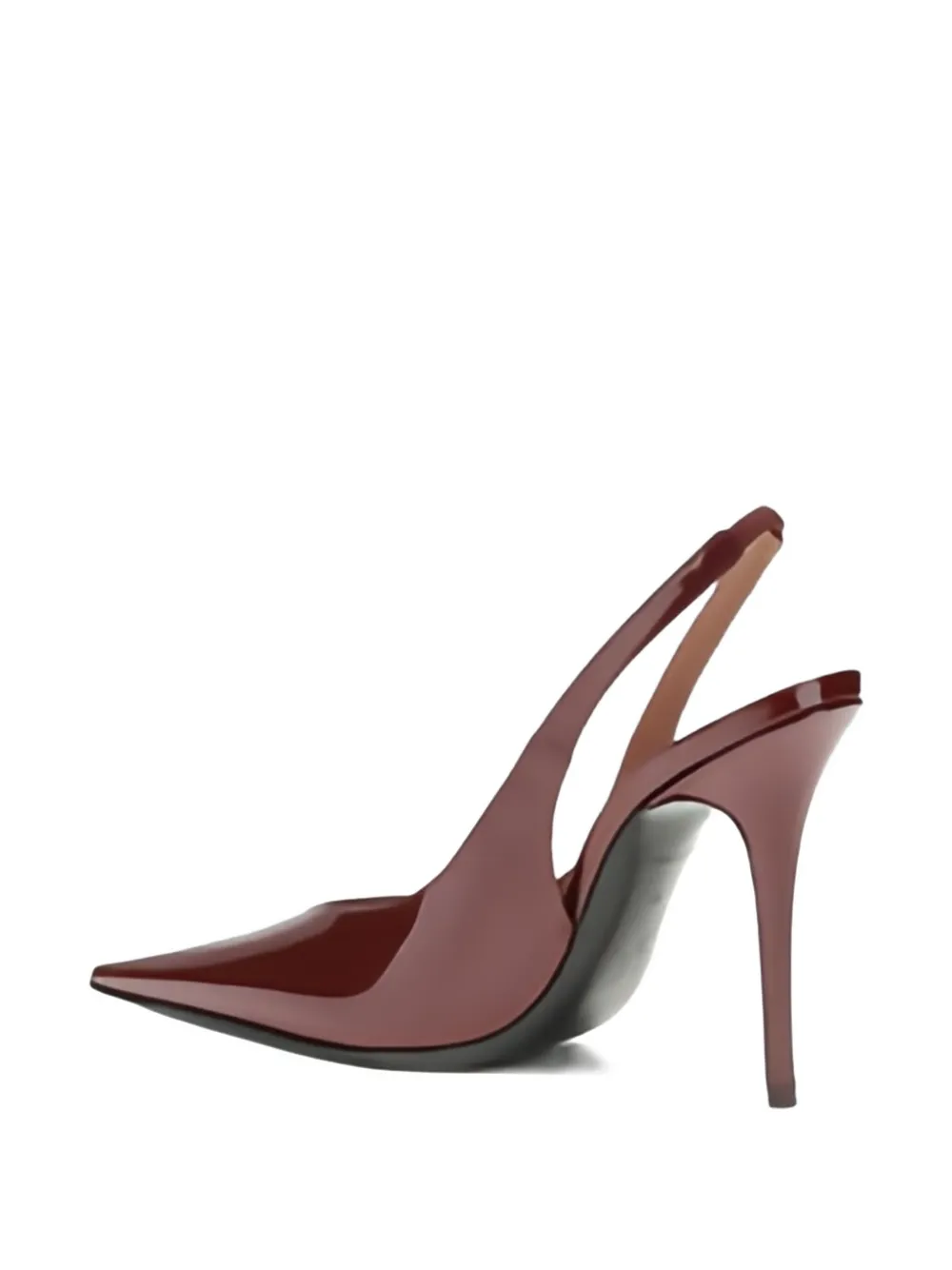 Amina Muaddi 105 mm Anok Sling slingback pumps met puntige neus Rood