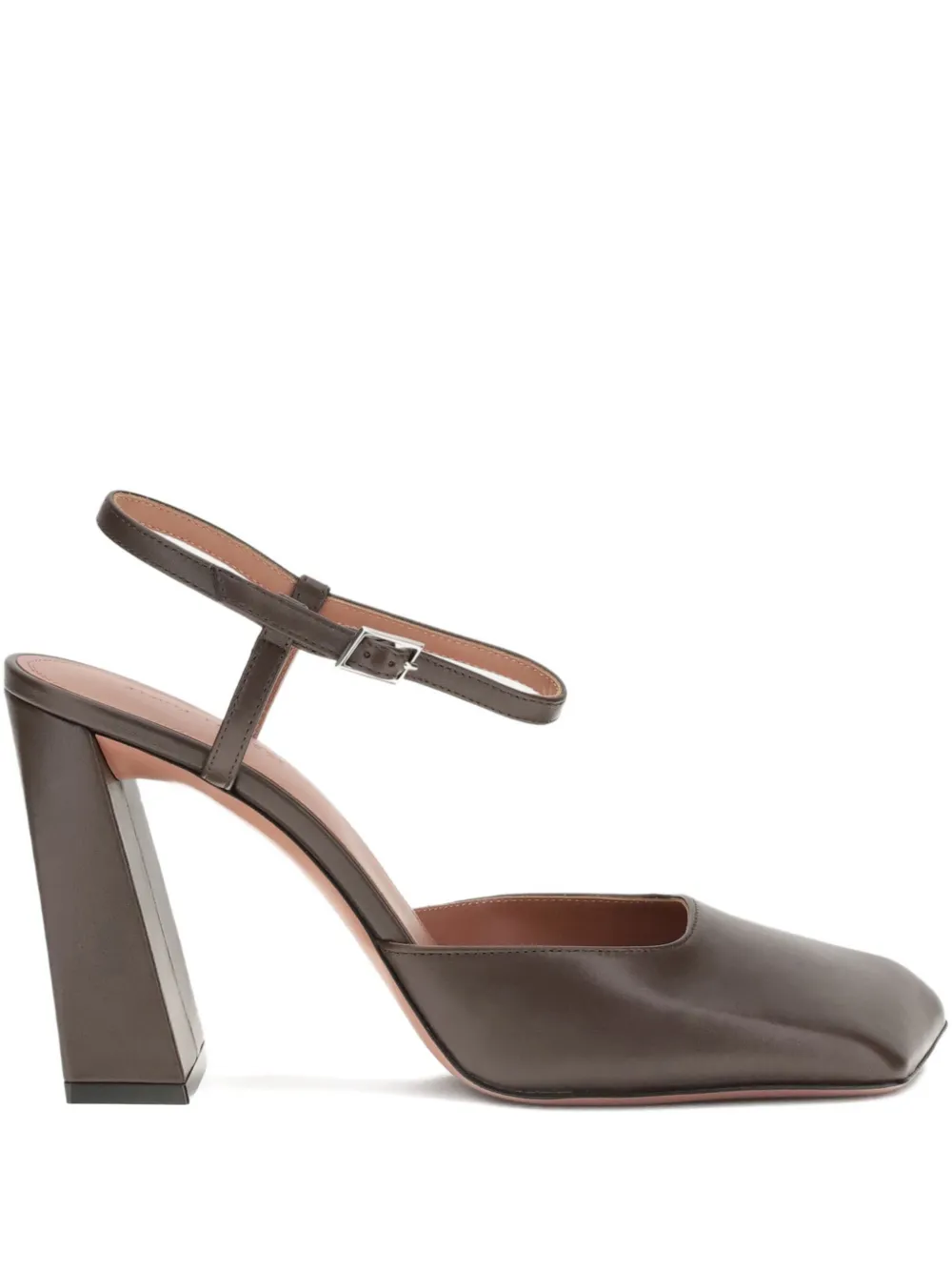 Amina Muaddi 95 mm Charlotte pumps Bruin