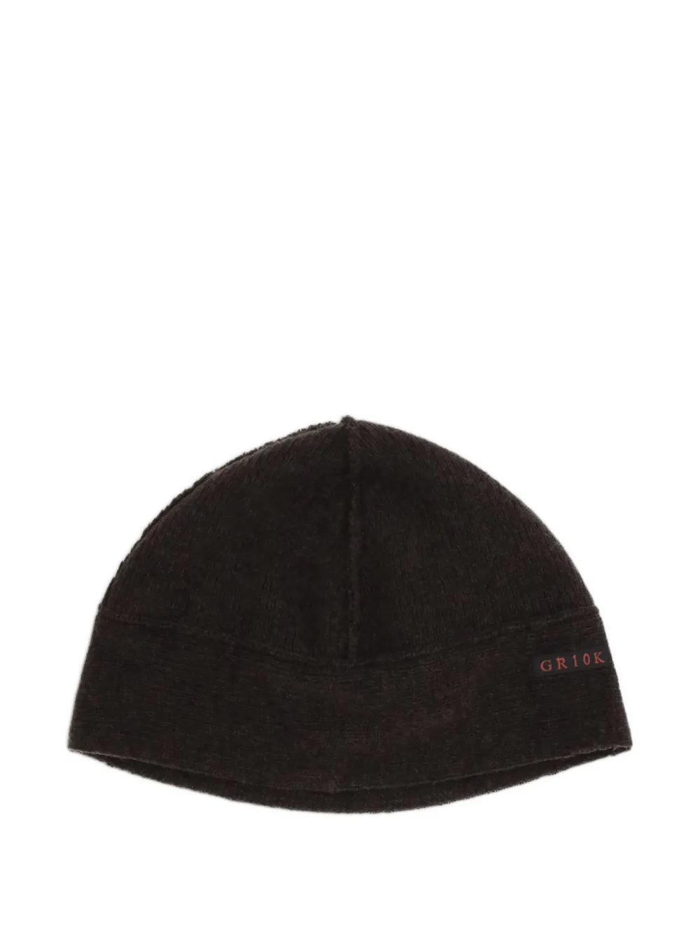 Gr10k Felted Logo Beanie Hat In Brown