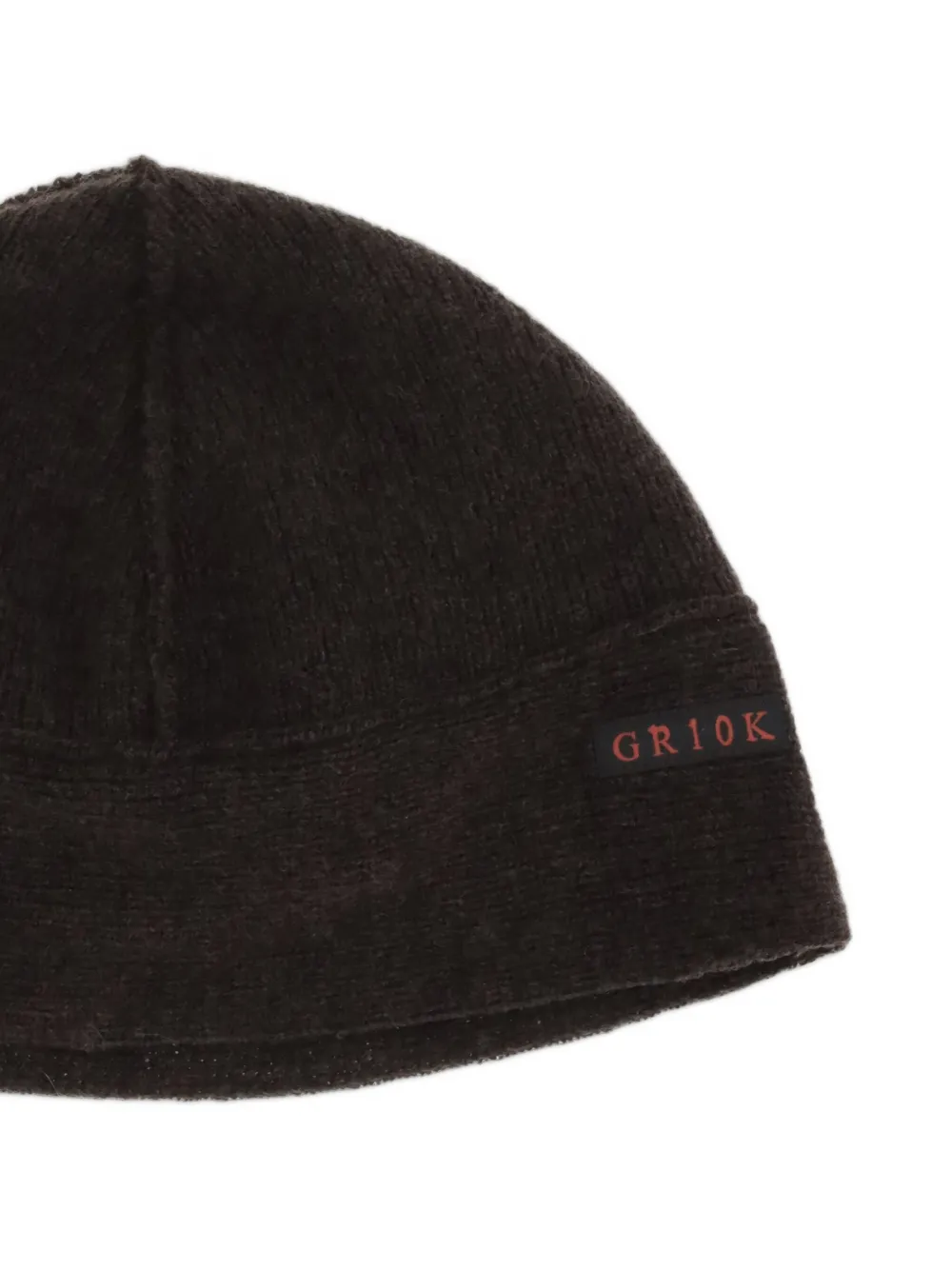 Gr10k Felted Logo Beanie Hat In Brown