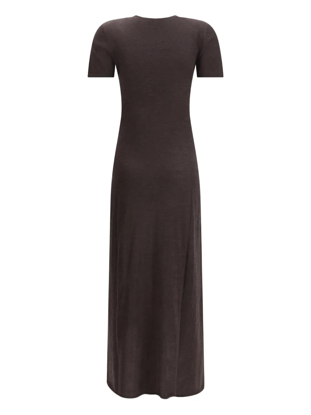 Ferragamo Short-sleeves Maxi Dress In Brown