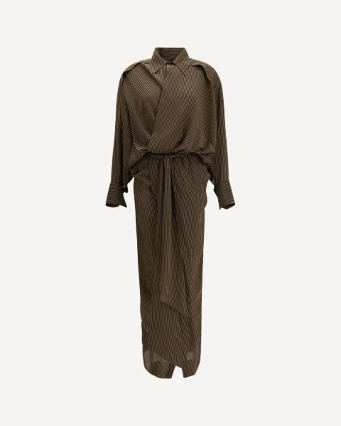 Petar Petrov striped maxi shirt dress