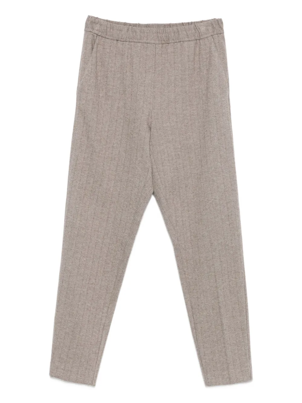 Le Tricot Perugia herringbone-pattern trousers - Toni neutri