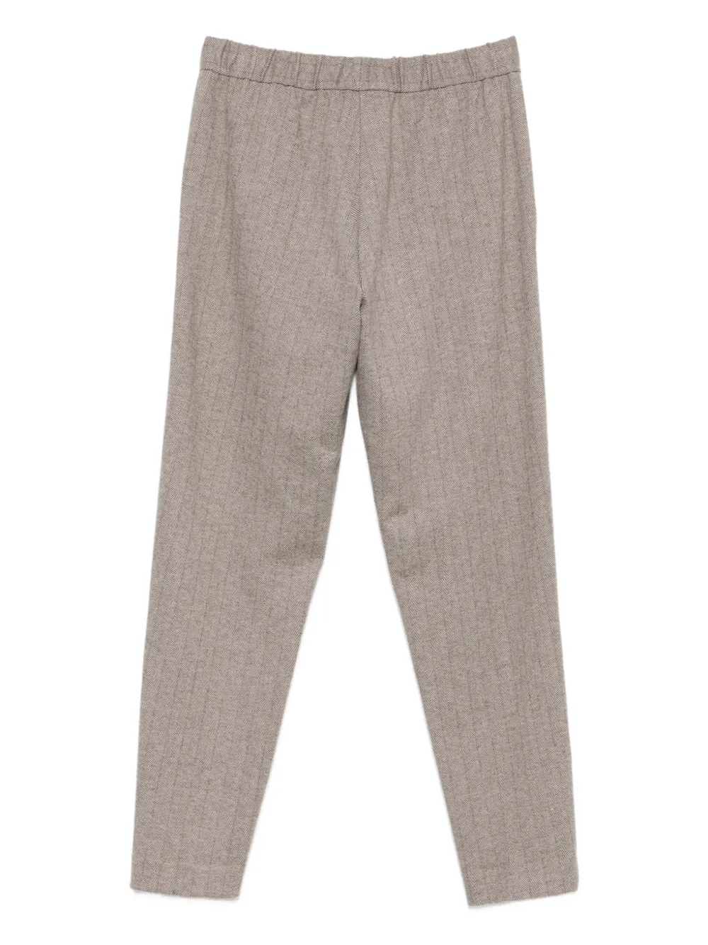 Le Tricot Perugia herringbone-pattern trousers - Beige
