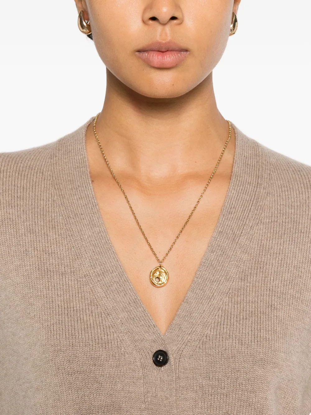 'S Max Mara Vest met V-hals en knoopsluiting Bruin