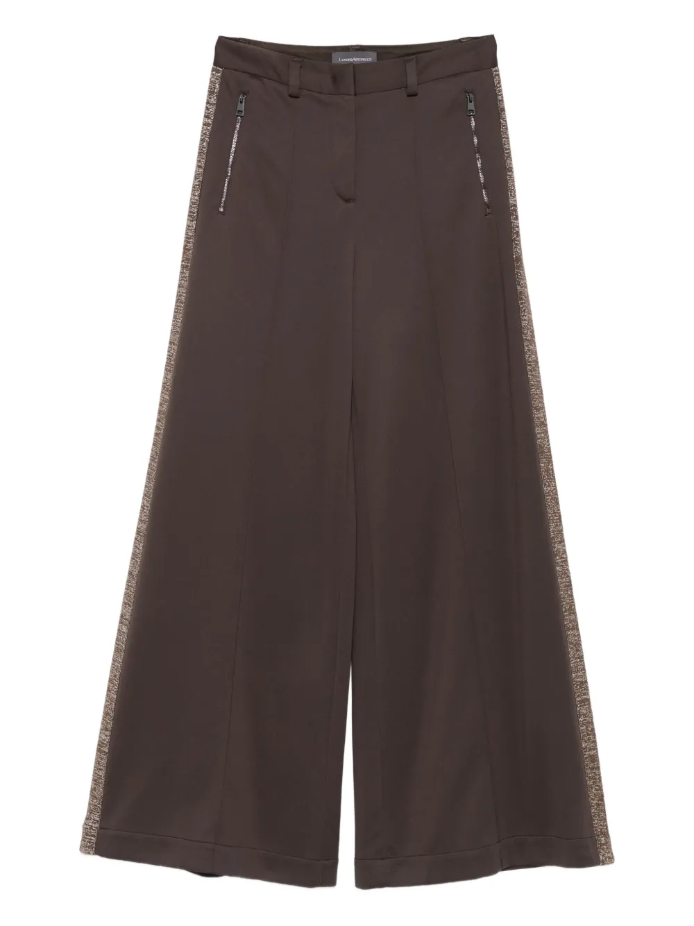 Lorena Antoniazzi Zip-detail Trousers In Brown