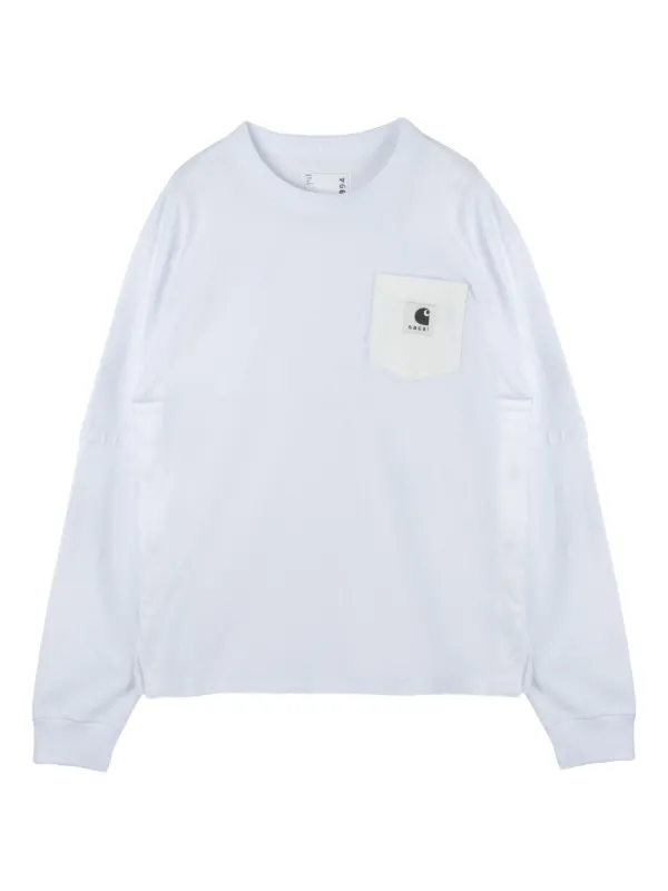 Sacai ポケット ロングTシャツ | ホワイト | FARFETCH JP