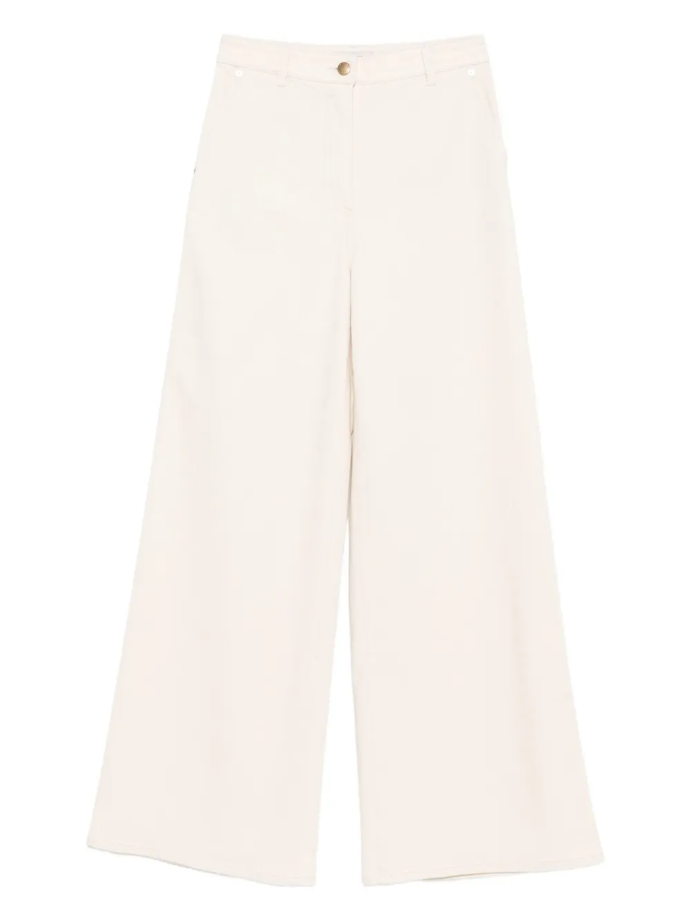 Agnona Cotton Trousers In Neutral