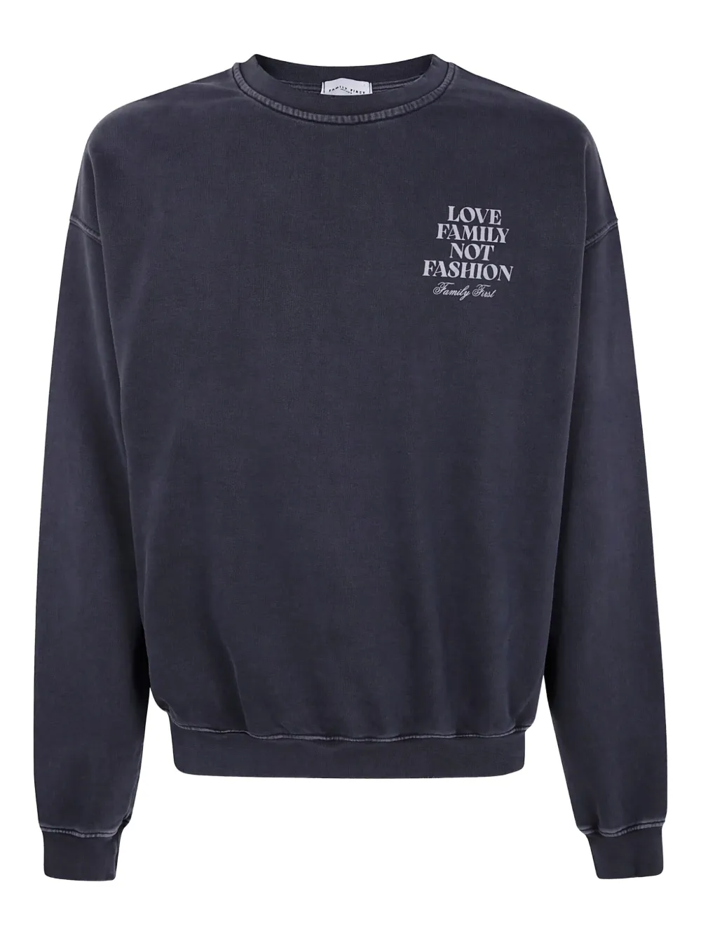 Family First Crew-neck Sweatshirt In Blue