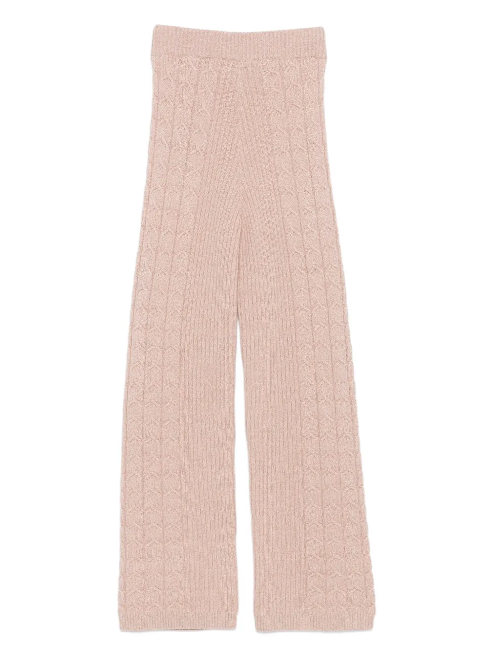 Agnona cable-knit trousers - Roze