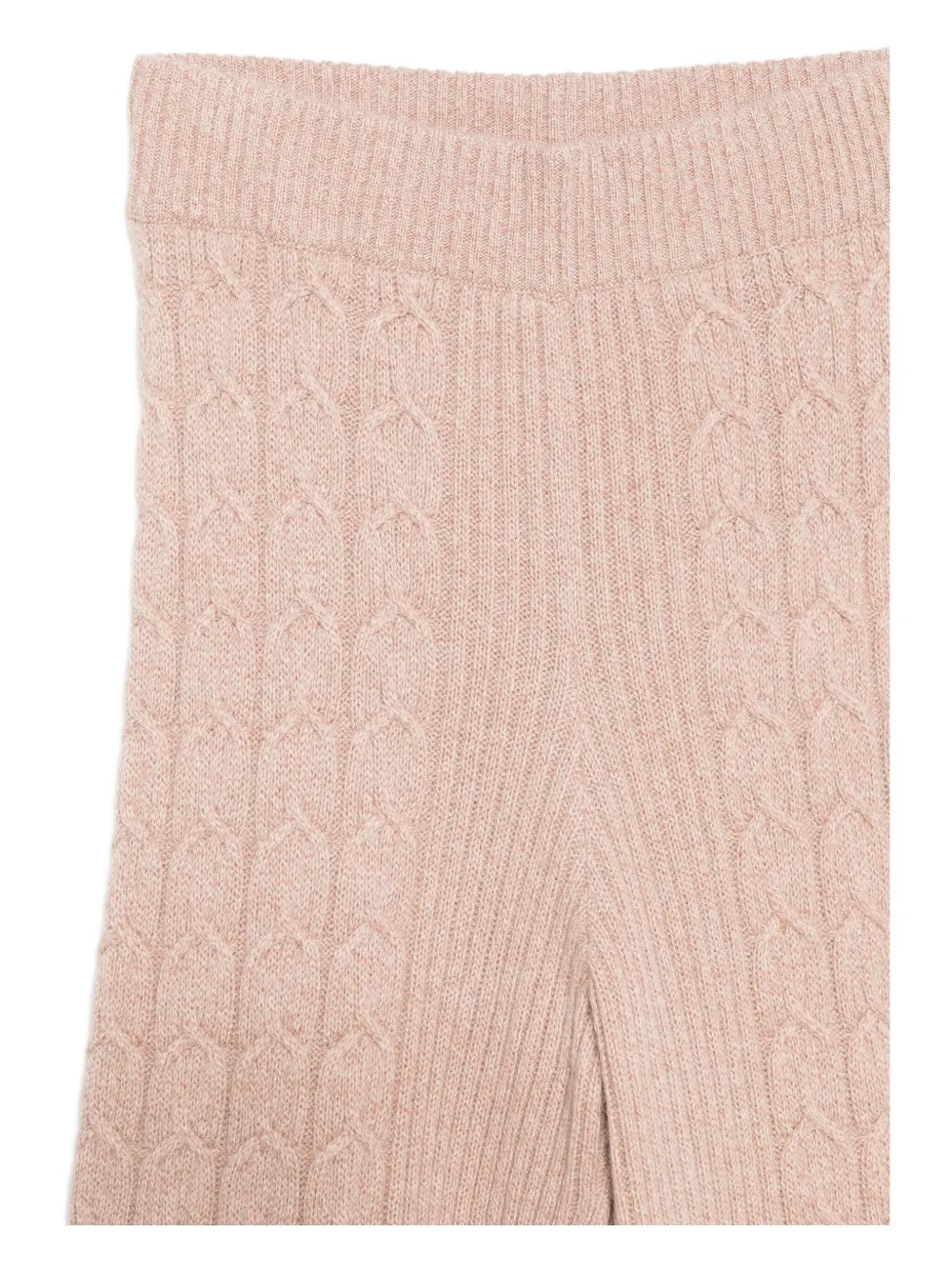 Agnona Cable-knit Trousers In Pink