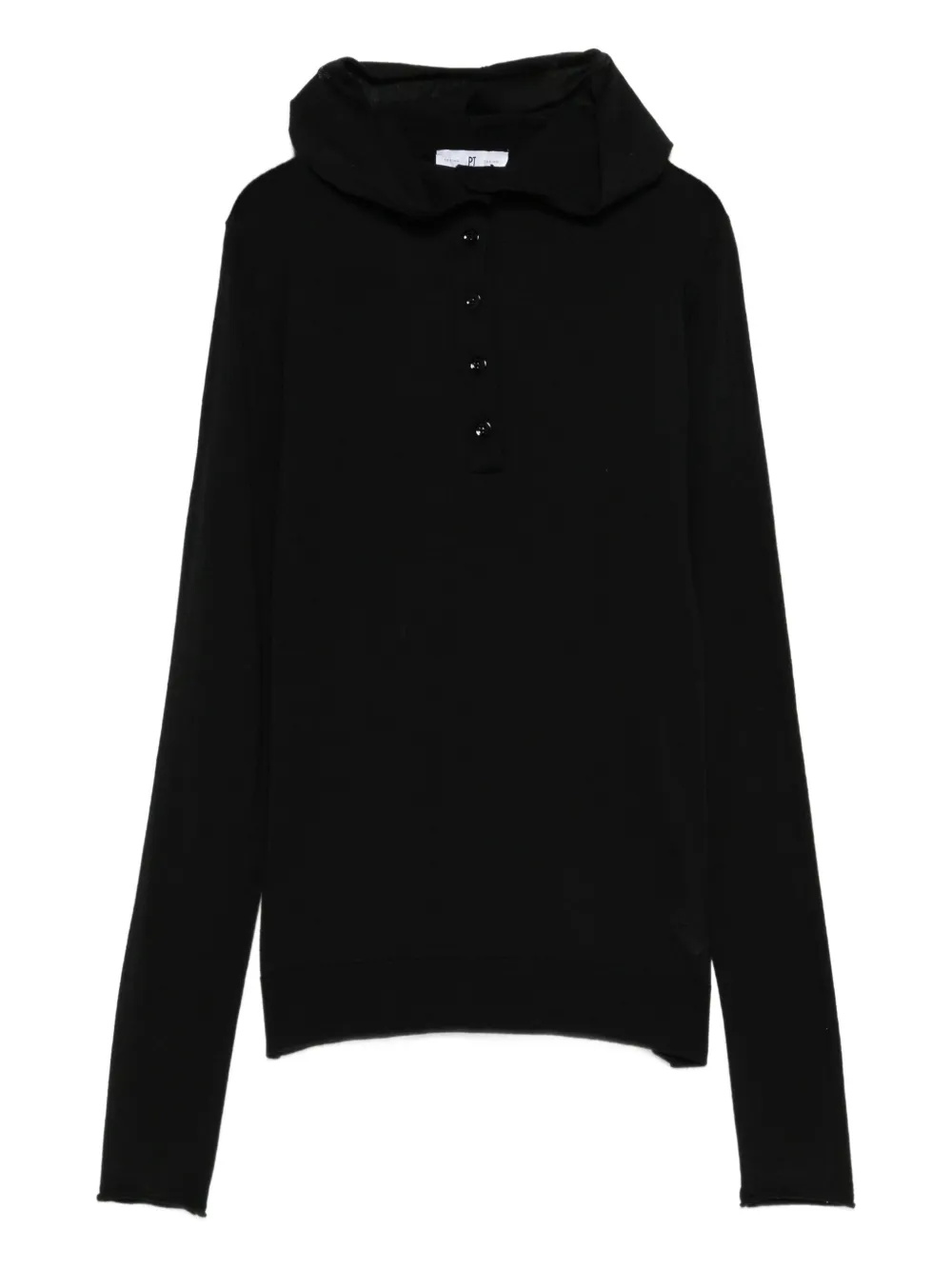 PT Torino buttoned hooded sweatshirt | Black | Image 1
