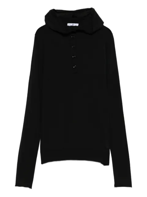 PT Torino buttoned hooded sweatshirt
