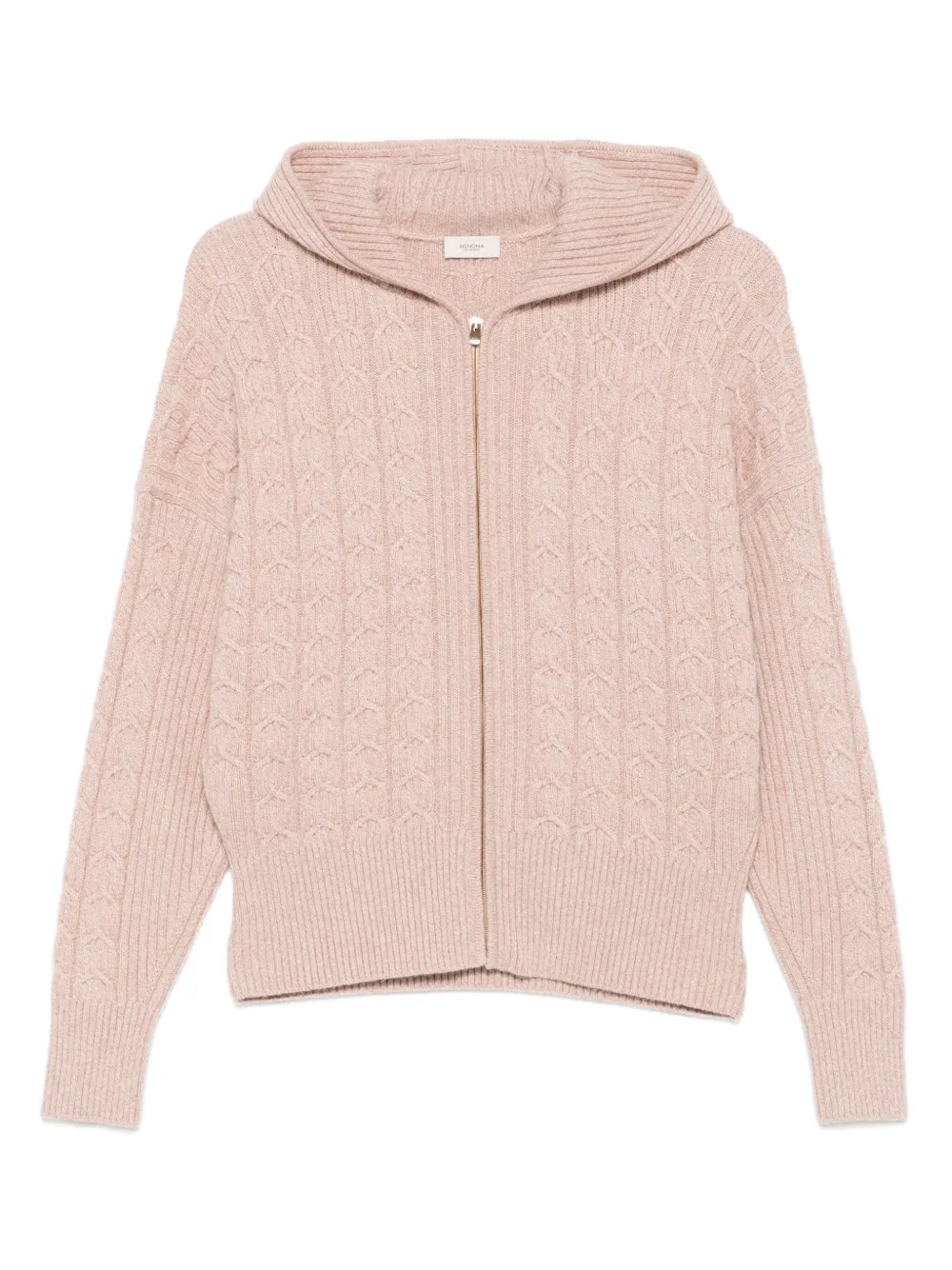 Agnona cashmere zip hoodie - Rosa