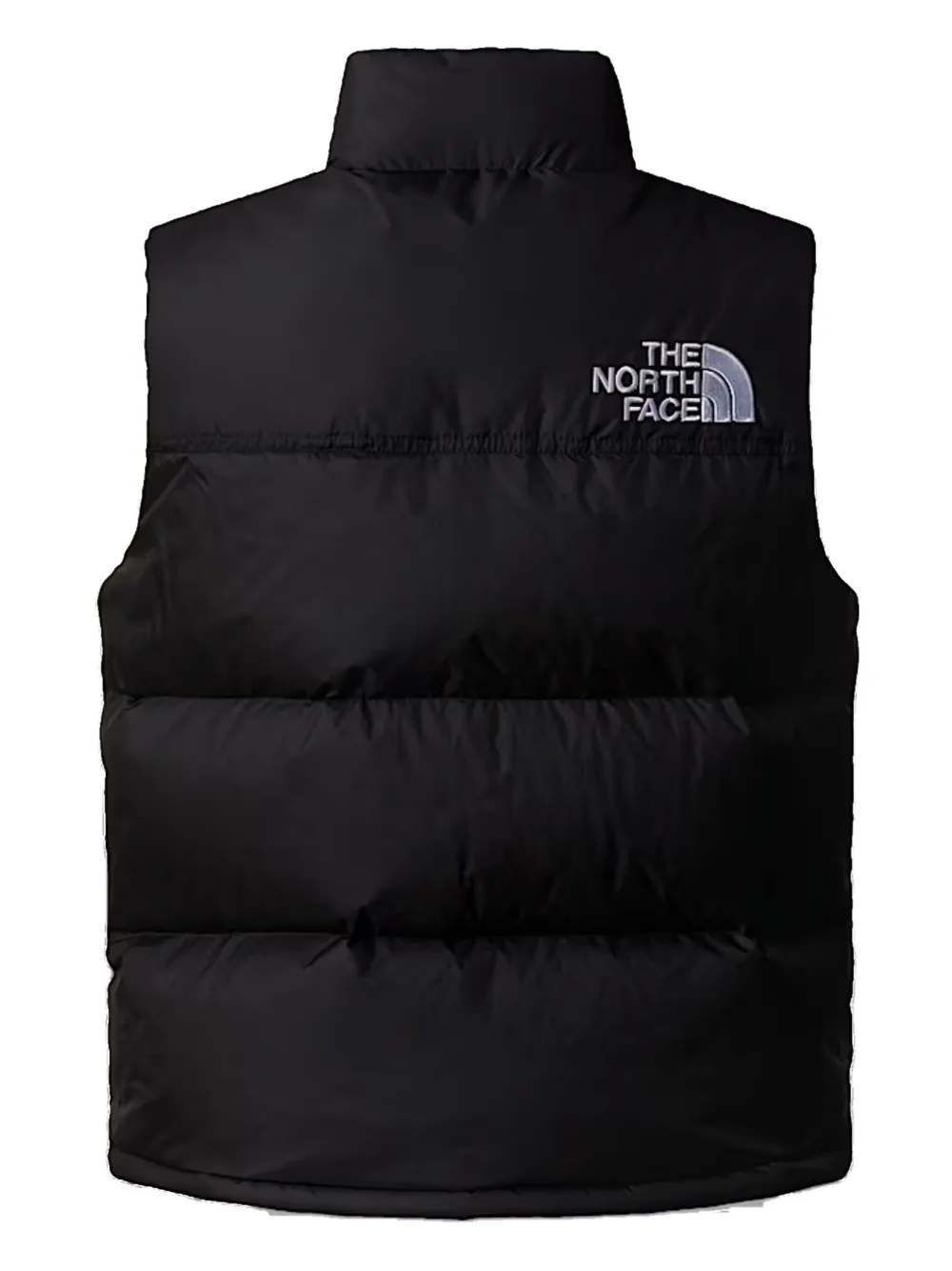 The North Face Logo-embroidered Zip-fastening Gilet In Black