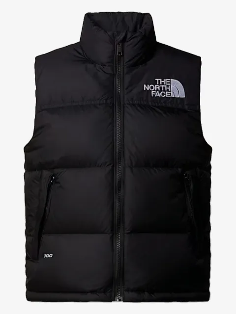 The North Face Kids logo-embroidered zip-fastening gilet