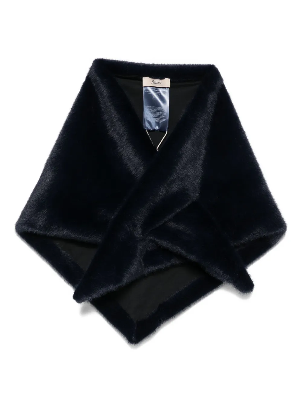 Herno Faux Fur Scarf In Blue