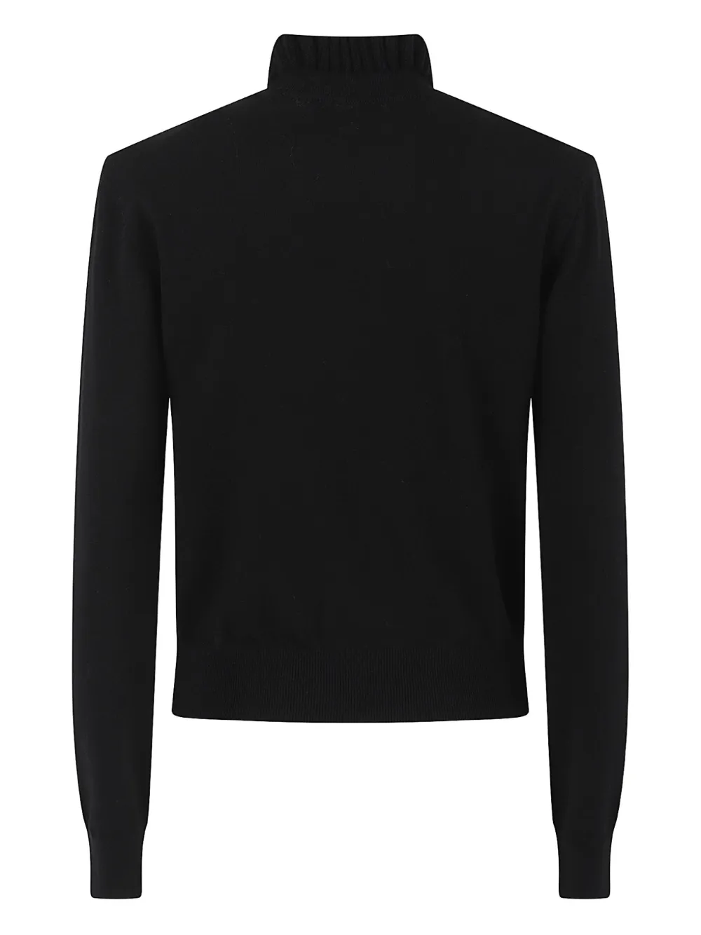 Alexander Mcqueen Ribbed-trim Sweater In Black