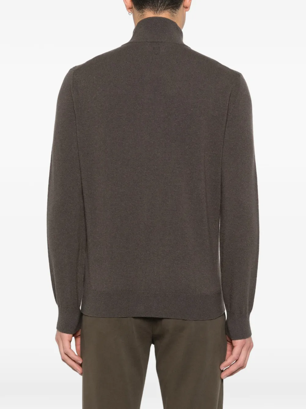 Canali Vest met rits Bruin