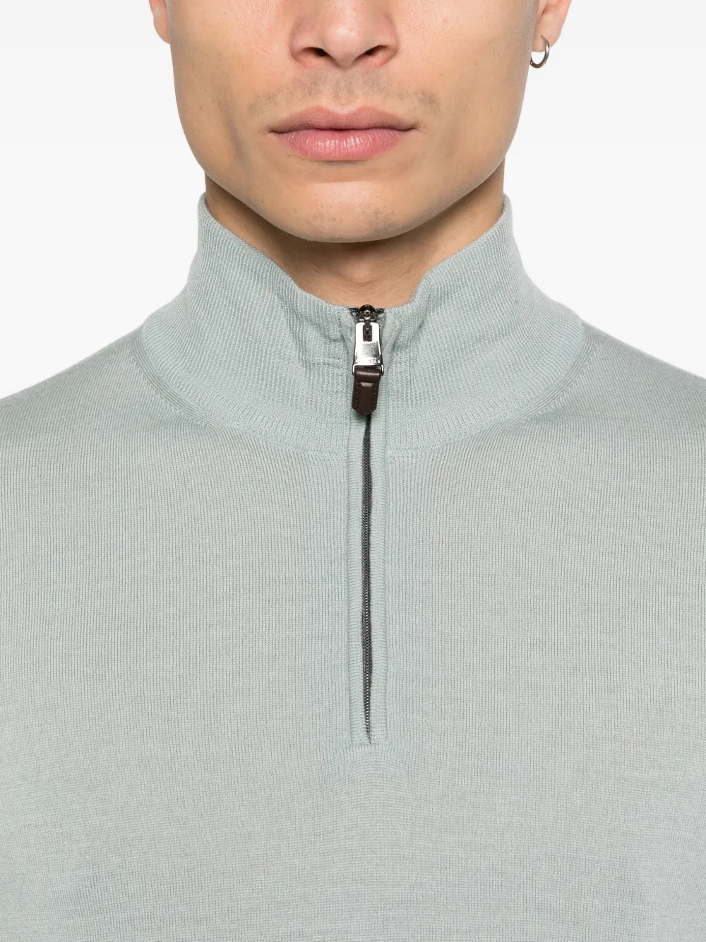 Canali Trui met halve rits Blauw