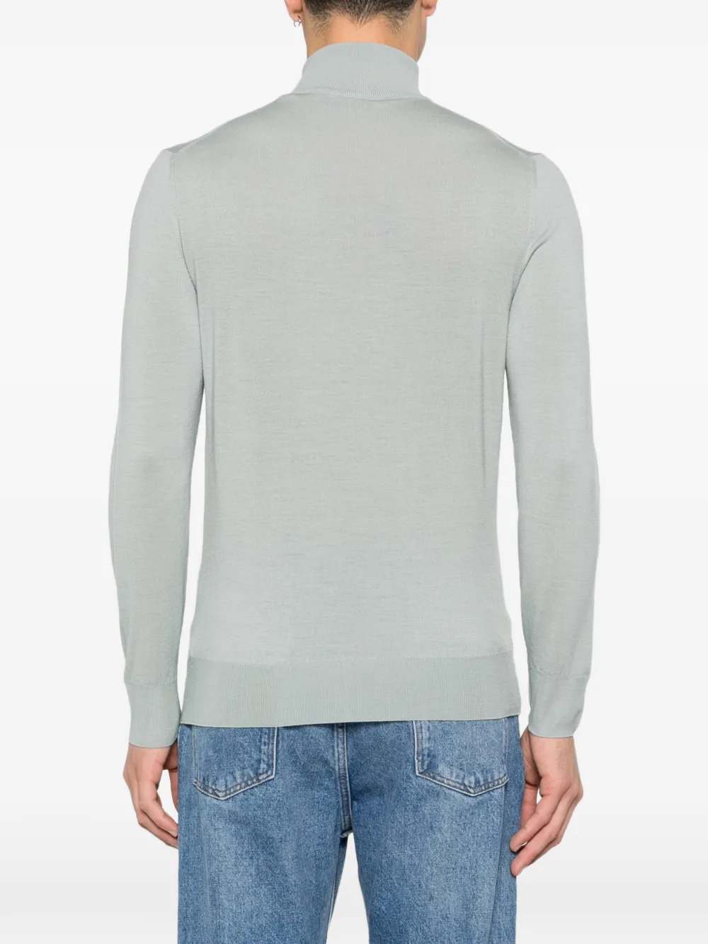 Canali Trui met halve rits Blauw