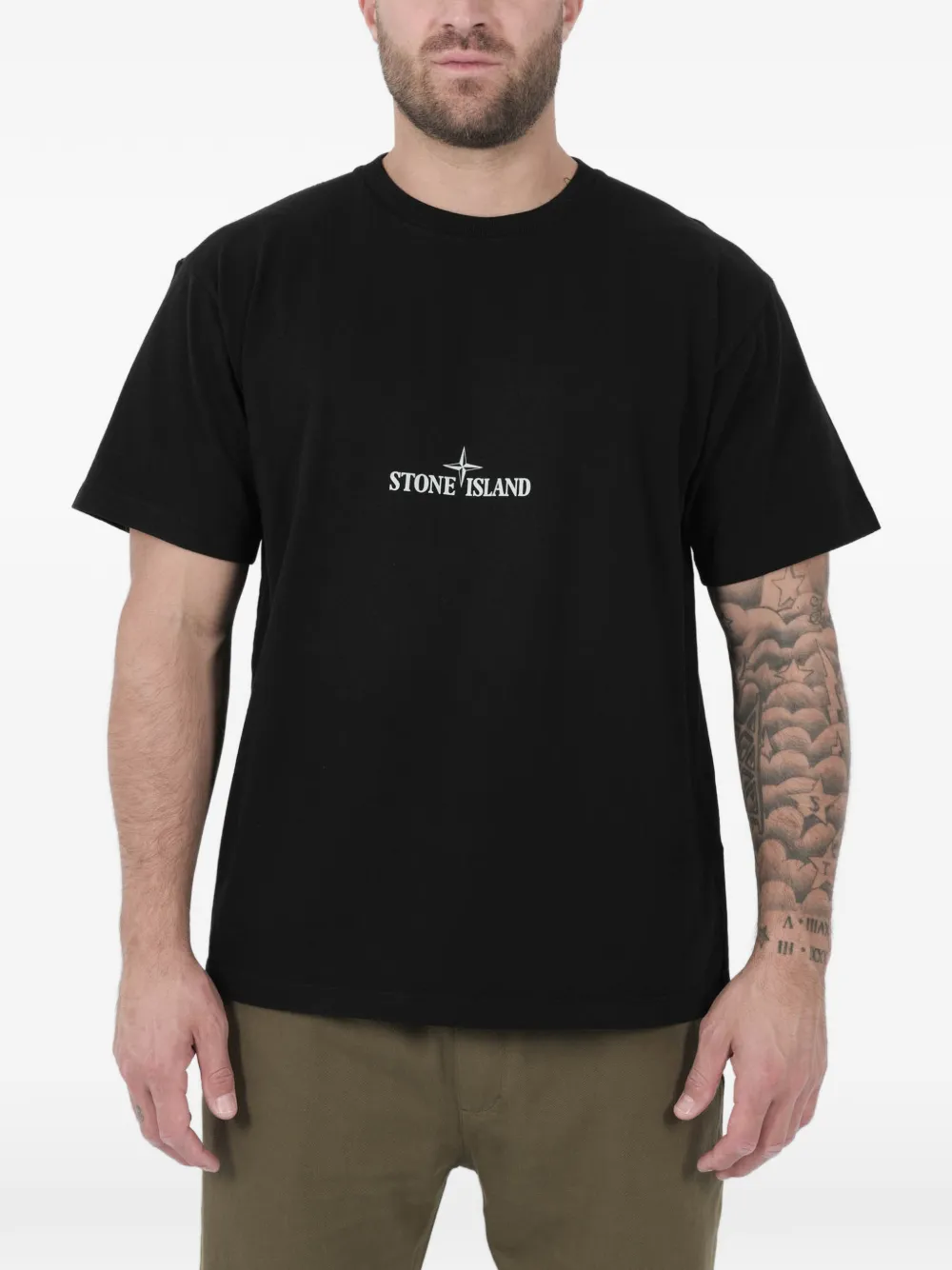 Stone Island T-shirt con stampa - Nero